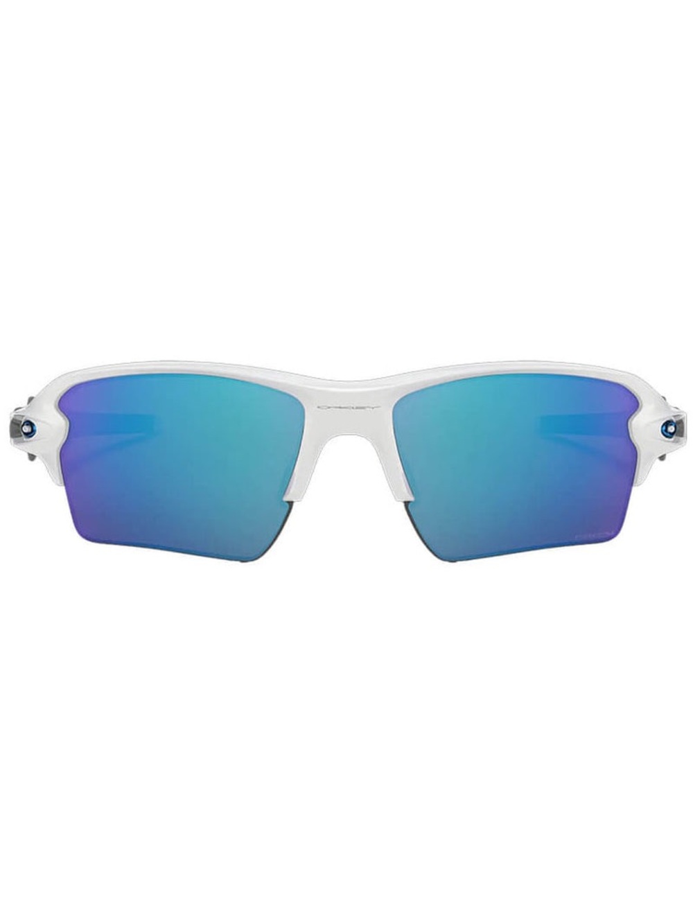 Oakley Men’s White Frame Blue Mirrored Lens Sport Sunglasses - Radar Style